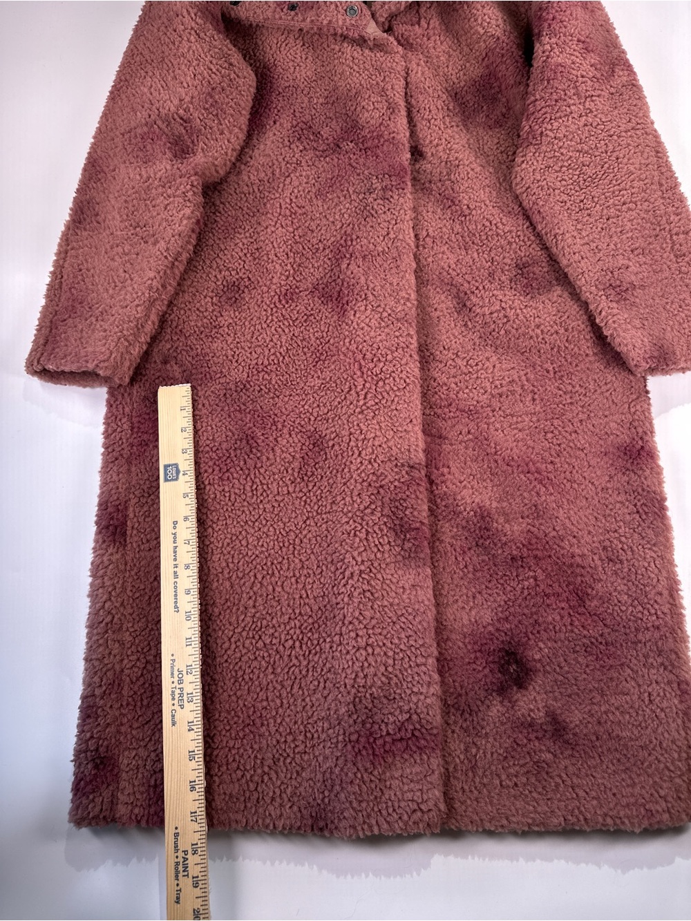 Lululemon Lab Sherpa Fleece Long Coat Snap Mauve Dusty Rose 10 - Picture 7 of 11